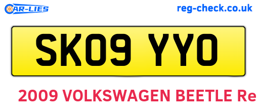 SK09YYO are the vehicle registration plates.