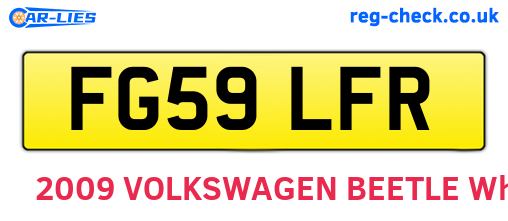 FG59LFR are the vehicle registration plates.