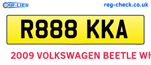 R888KKA are the vehicle registration plates.