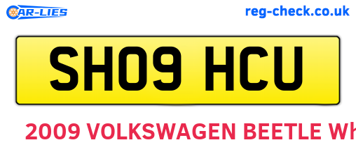 SH09HCU are the vehicle registration plates.