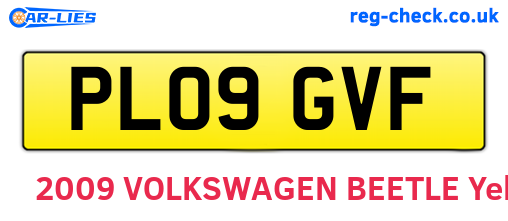 PL09GVF are the vehicle registration plates.
