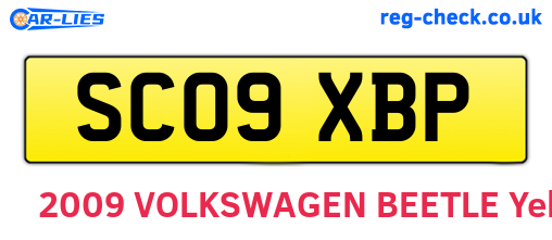 SC09XBP are the vehicle registration plates.