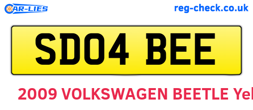 SD04BEE are the vehicle registration plates.