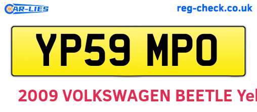 YP59MPO are the vehicle registration plates.