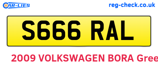 S666RAL are the vehicle registration plates.