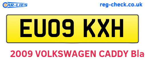EU09KXH are the vehicle registration plates.