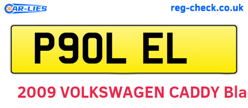 P90LEL are the vehicle registration plates.
