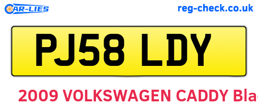PJ58LDY are the vehicle registration plates.