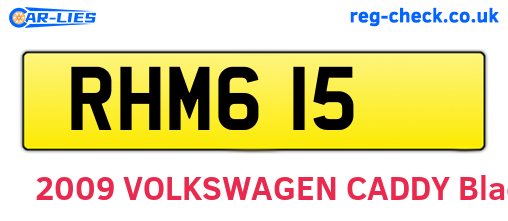 RHM615 are the vehicle registration plates.
