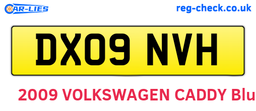 DX09NVH are the vehicle registration plates.