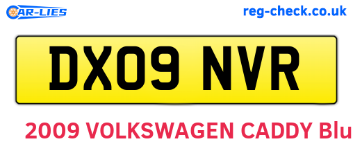 DX09NVR are the vehicle registration plates.