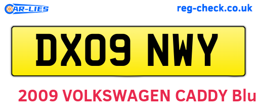 DX09NWY are the vehicle registration plates.