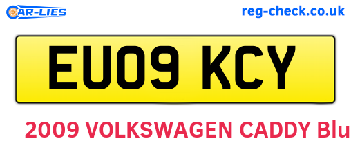 EU09KCY are the vehicle registration plates.