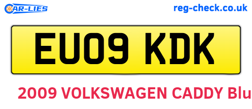 EU09KDK are the vehicle registration plates.