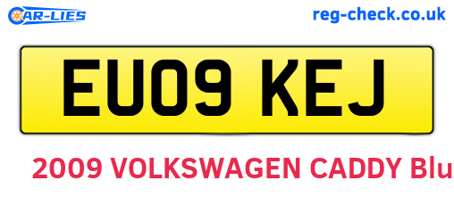 EU09KEJ are the vehicle registration plates.