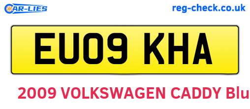EU09KHA are the vehicle registration plates.