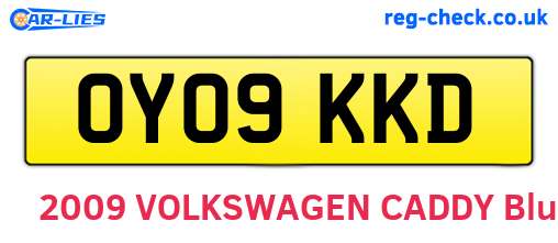 OY09KKD are the vehicle registration plates.