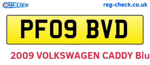 PF09BVD are the vehicle registration plates.