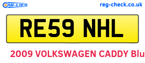 RE59NHL are the vehicle registration plates.