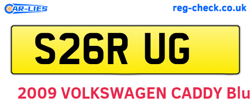 S26RUG are the vehicle registration plates.
