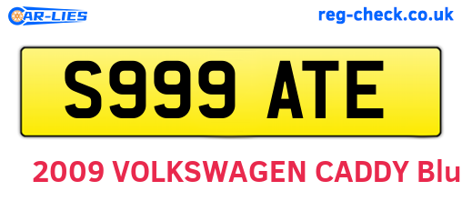 S999ATE are the vehicle registration plates.
