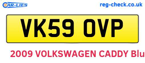 VK59OVP are the vehicle registration plates.