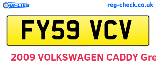 FY59VCV are the vehicle registration plates.