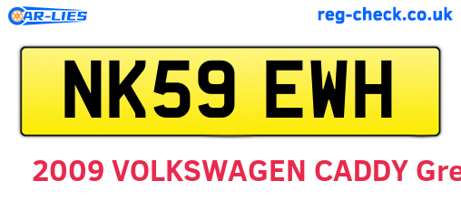 NK59EWH are the vehicle registration plates.