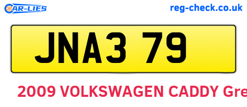 JNA379 are the vehicle registration plates.