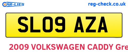 SL09AZA are the vehicle registration plates.