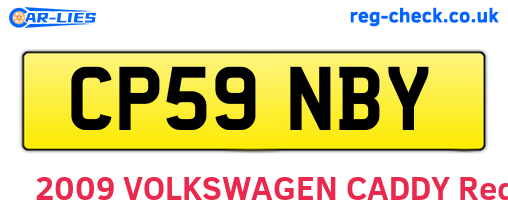 CP59NBY are the vehicle registration plates.
