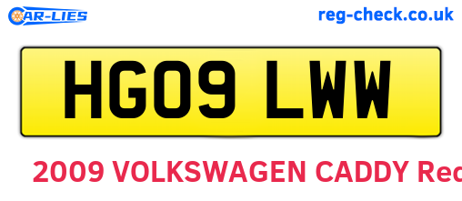 HG09LWW are the vehicle registration plates.
