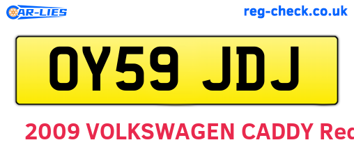 OY59JDJ are the vehicle registration plates.
