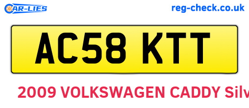 AC58KTT are the vehicle registration plates.
