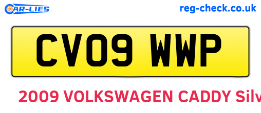 CV09WWP are the vehicle registration plates.