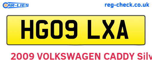 HG09LXA are the vehicle registration plates.