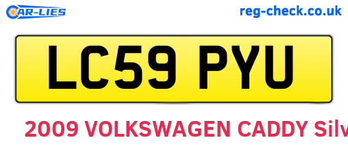 LC59PYU are the vehicle registration plates.