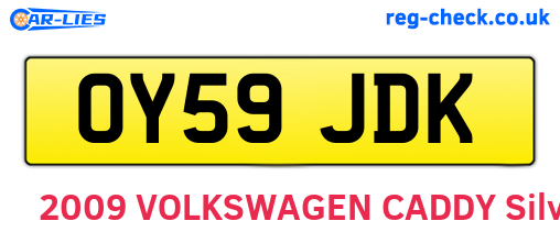 OY59JDK are the vehicle registration plates.
