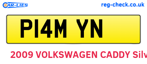 P14MYN are the vehicle registration plates.