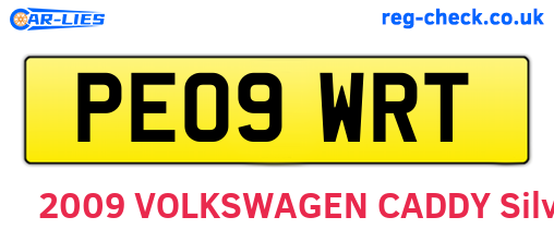PE09WRT are the vehicle registration plates.