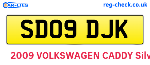 SD09DJK are the vehicle registration plates.