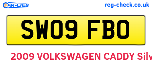 SW09FBO are the vehicle registration plates.