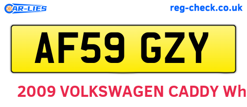 AF59GZY are the vehicle registration plates.