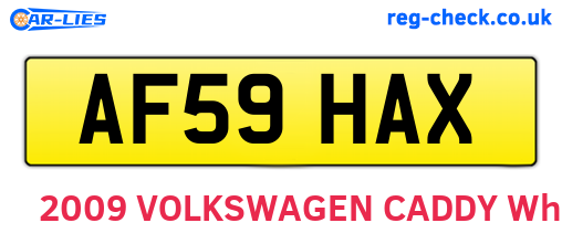 AF59HAX are the vehicle registration plates.