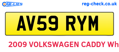 AV59RYM are the vehicle registration plates.