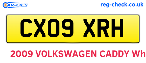 CX09XRH are the vehicle registration plates.