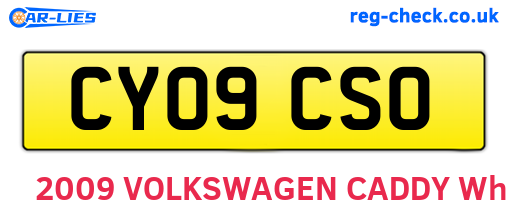 CY09CSO are the vehicle registration plates.