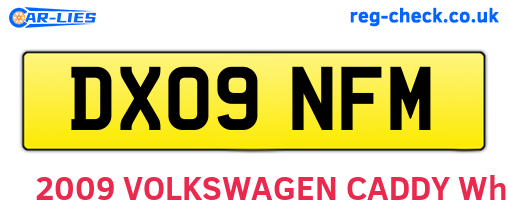 DX09NFM are the vehicle registration plates.