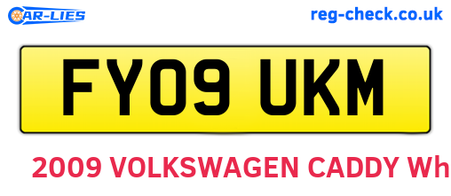 FY09UKM are the vehicle registration plates.