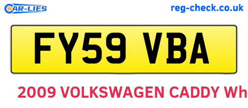 FY59VBA are the vehicle registration plates.